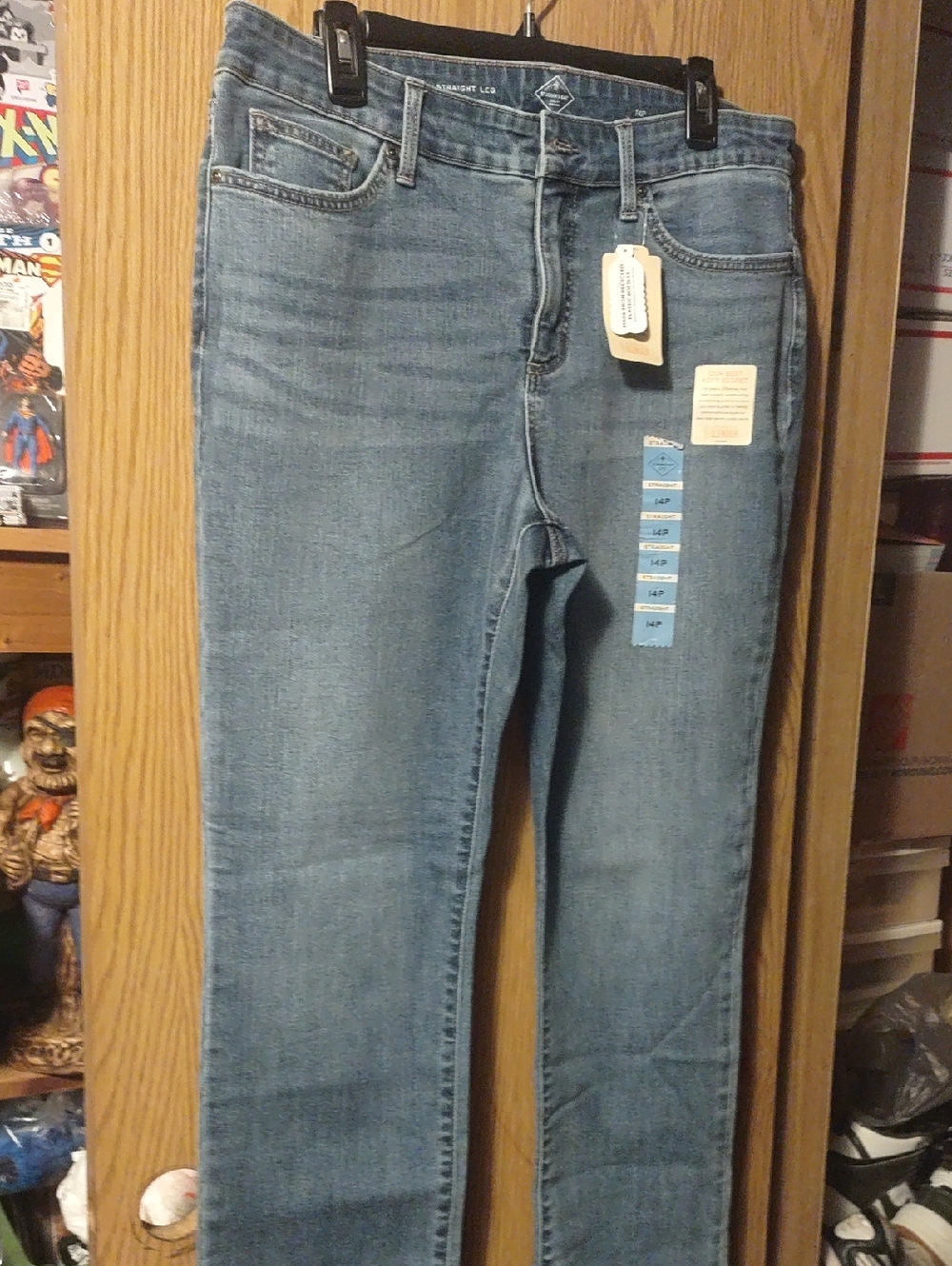 St. John's Bay Women's Straight Leg Jeans - Light Blue Wash